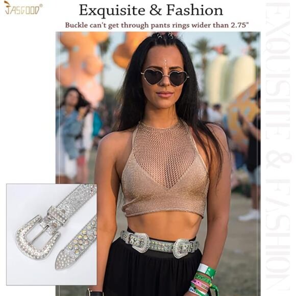 Women Leather Belts Ladies Vintage Western Design Black Waist Belt for Pants main image 5